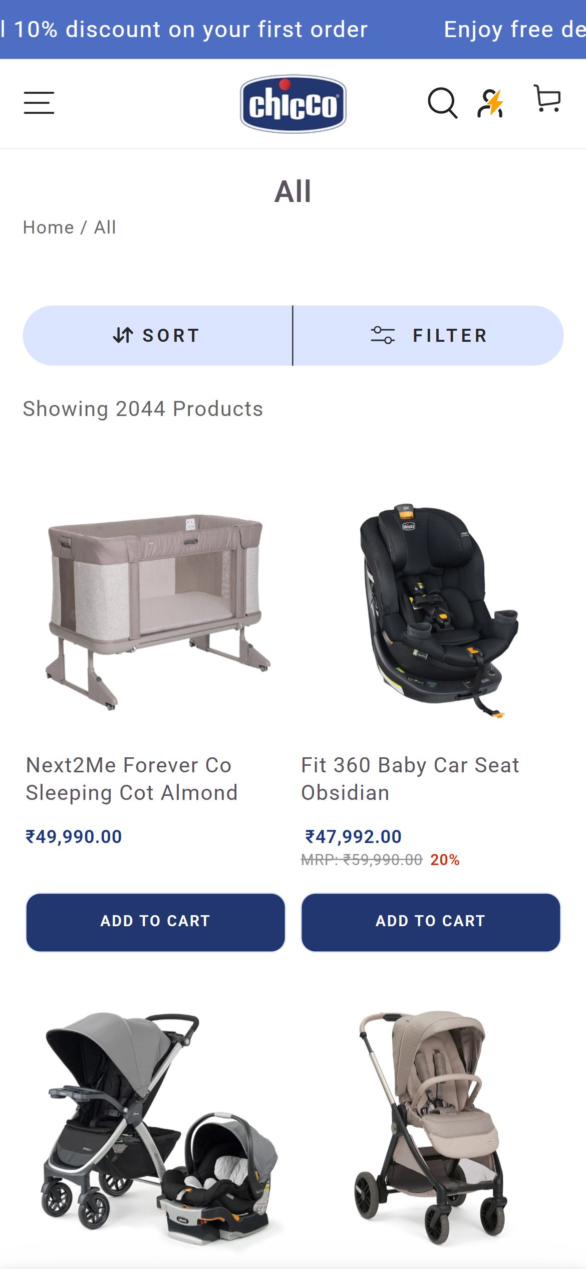 Chicco India — Mobile