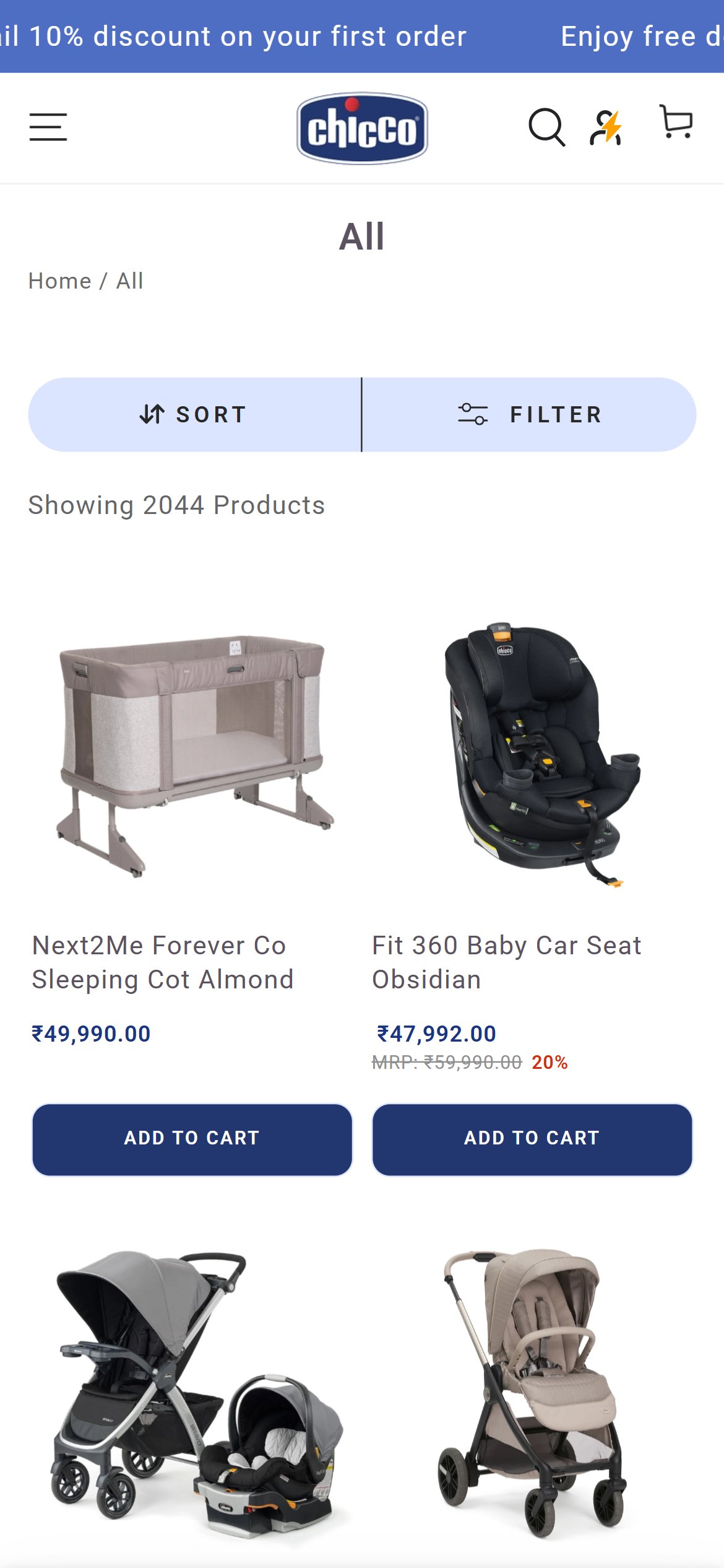 Chicco India — Mobile